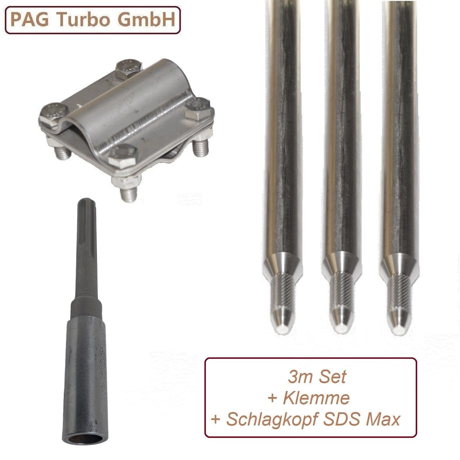 Tiefenerder V4A 18mm 1,5m - Erdungsset Nach DIN EN 62561