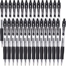 30 Pack Black Gel Pens, Fine Point 0.7Mm, Retractable Rollerball