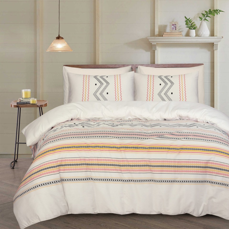 Duvet Cover Queen 100 Cotton Multicolored Quilt Covers Pillowcases