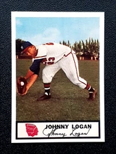 JOHNNY LOGAN 1955 JOHNSTON COOKIES BRAVES / JALFCO REPRINT 1988 NO 23   63691