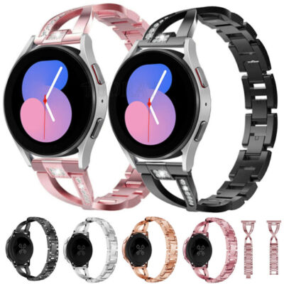 Bling Band For Samsung Galaxy Watch 4 40/44mm 5 Pro 45mm Active 2 1 Metal Strap