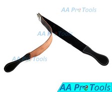 Correa de afilado de cuero para peluquero maquinilla de afeitar recta cuchillo plegable afeitado