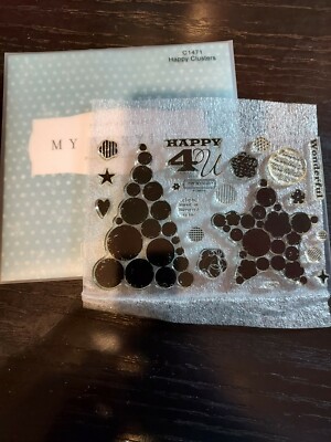 CTMH Close To My Heart C1471 Happy Clusters My Acrylix Stamp Set