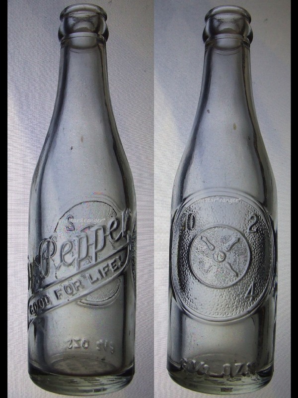 Rare DR PEPPER Clear Glass Bottle ST. LOUIS, MO DEBOSSED Lettering & Clock 1-2-4
