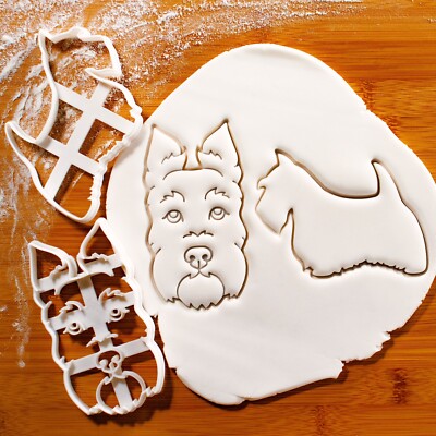 2er Set Scottish Terrier Keksausstecher - niedliche Scottie Geburtstag Hundeleckereien backen