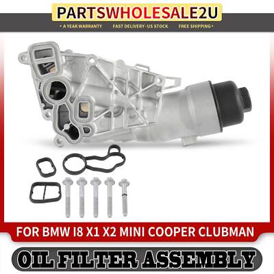 Engine Oil Cooler Filter Housing Assembly for BMW i8 14-17 19-20 X1 Mini Cooper