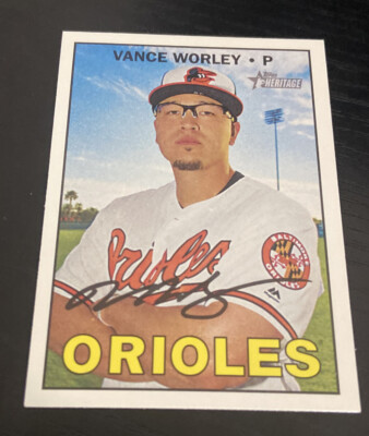 2016 Topps Heritage High Number - Gum Damage Back #539 Vance Worley SSP Orioles