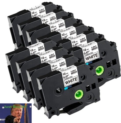 10 PK For Brother P-Touch TZe-231 TZ-231 12mm White Standard Laminated ...