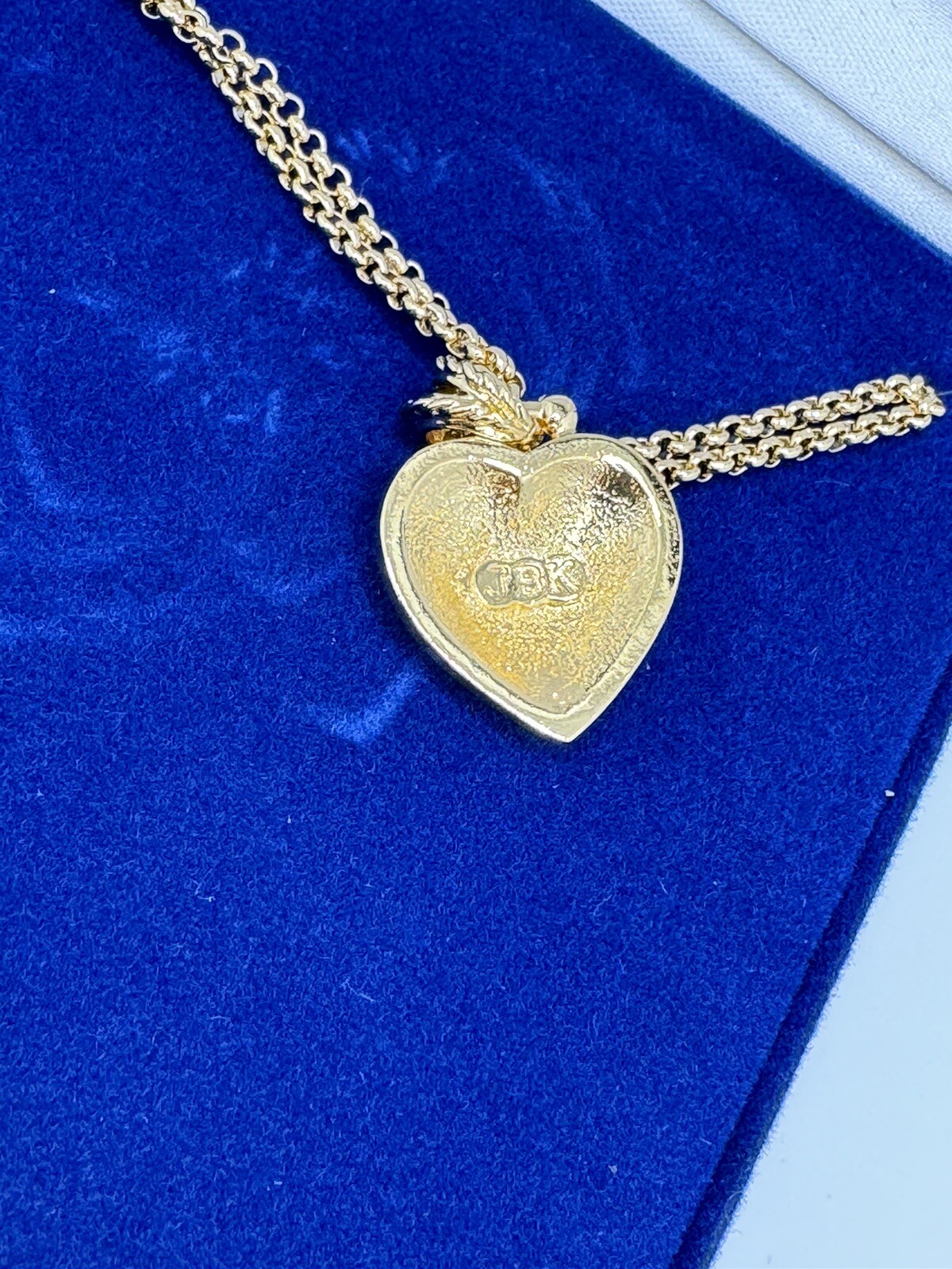 CAMROSE & KROSS JBK JACQUELINE KENNEDY HEART RHINESTONE PENDANT NECKLACE