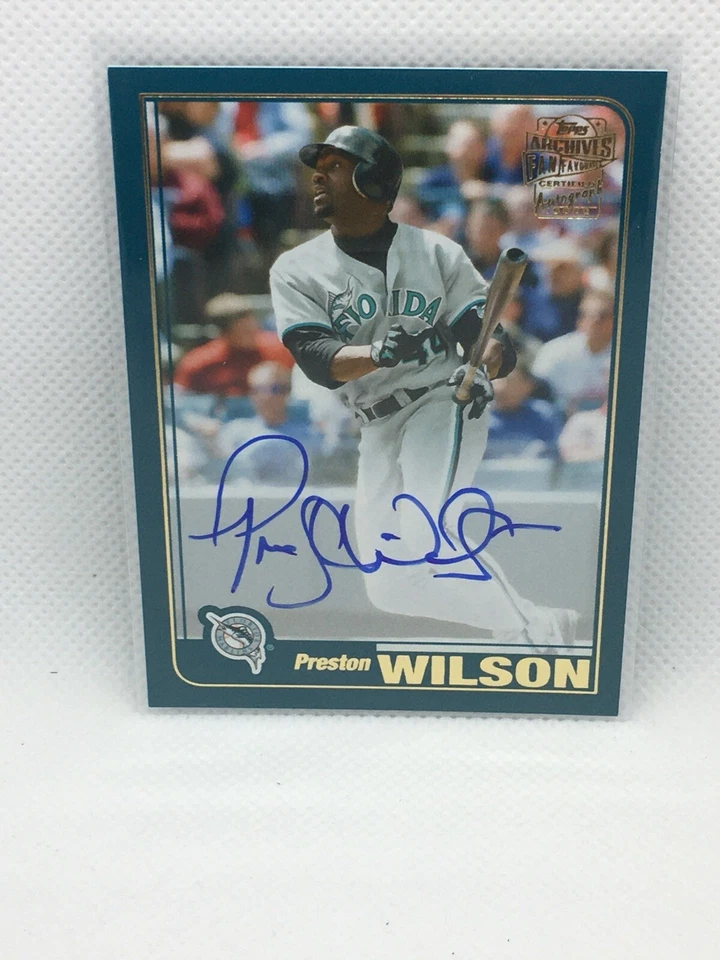 Topps Archives Preston Wilson 2020 favoritos de los fanáticos autógrafo automático Marlins #FFA-PW Foto 2 de 3