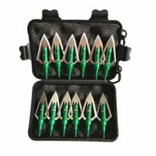 12Pcs Pierce Broadheads 100 Gr 0.9" Cut 402 Stainless Steel Crossbow Arrow Tips