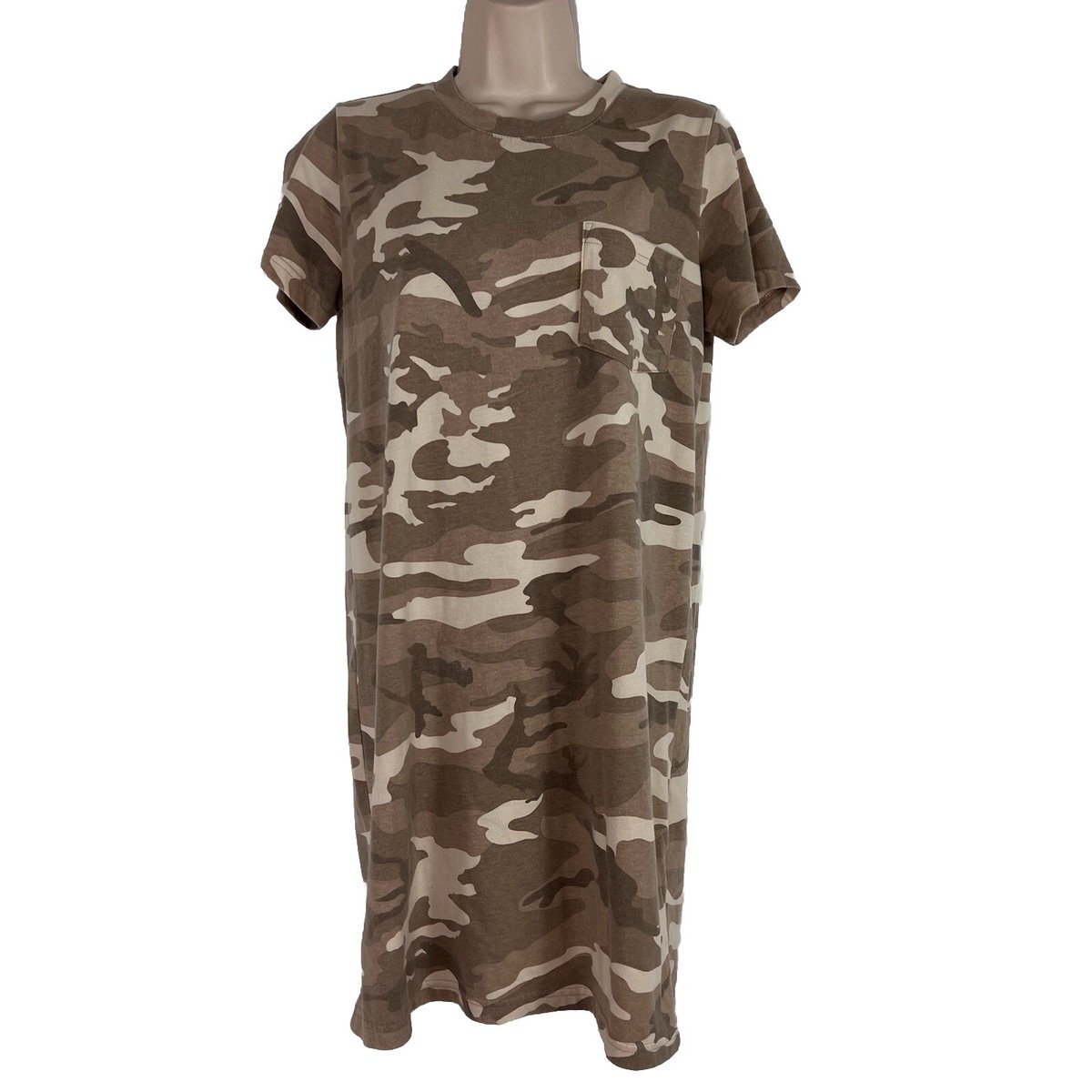 camouflage t shirt dress womens Women's Camo Print Soft Curve Stretchy Lined T Shirt Dress Olive Small at  Amazon Women's Clothing store