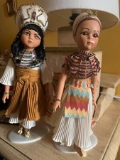 4 Bambole In Ceramica (coppia faraoni, Giulietta e Ginevra)