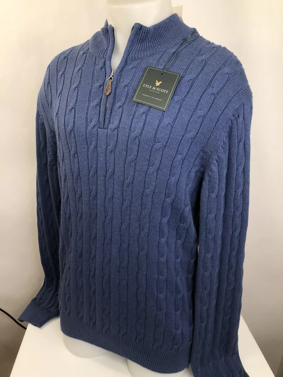 overrasket Bølle kapsel New w Tag - LYLE &amp; SCOTT Scotland Cable Knit Sweater Mens L MSRP: $68 |  eBay