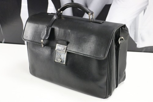 Vintage Leather COLE HAAN Professor Doctor Business Briefcase Attache Bags Mens - Picture 5 of 12