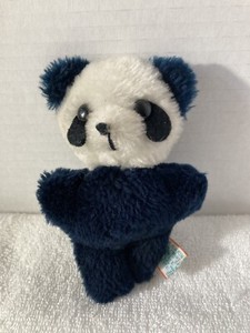 Vintage Dakin 1978 Panda Mini Plush Stuffed Animal Black White