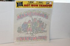 1974 RAT'S HOLE DAYTONA BEACH ALCOHOLICS UNANIMOUS IRON TRANSFER in SEALED PKG.