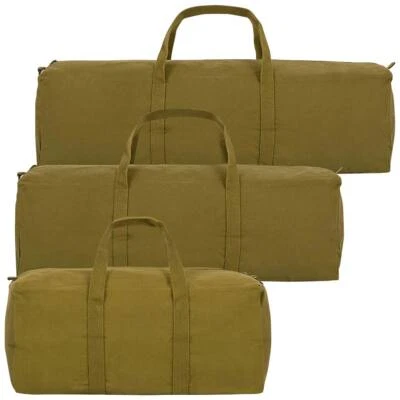 Highlander Heavy Duty Cotton Canvas Tool Bag Utility Storage Holdall Full Zip