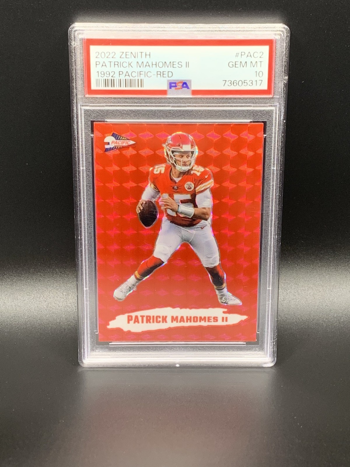 2022 Panini Zenith 1992 Pacific Red Patrick Mahomes II PSA Gem Mint 10 #PAC2