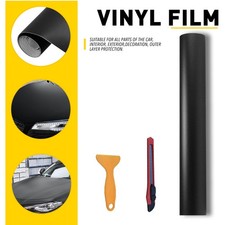 1PCS 1.5m Matte Black Vinyl Car Wrap 30cm Wide Bubble Free Sticker Scraper Knife