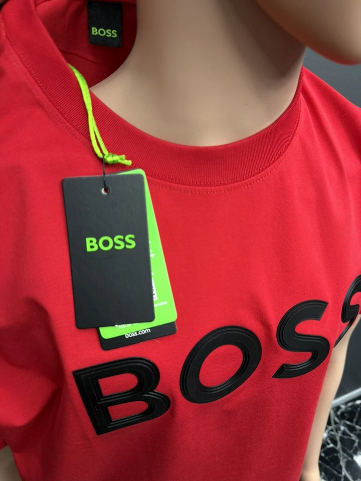 Hugo Boss Men's Short Sleeve Crew Neck T-Shirt 100% Cotton Size Medium ( RED ) - Image 3 of 4