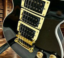 Brand New Black Electric Guitar Mahogany Body Fixed Bridge US Shipping
