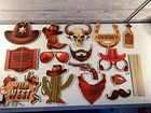15 Piece Cowboy / Country & Western Party Prop Signs - Stetson Gun Saloon Cactus