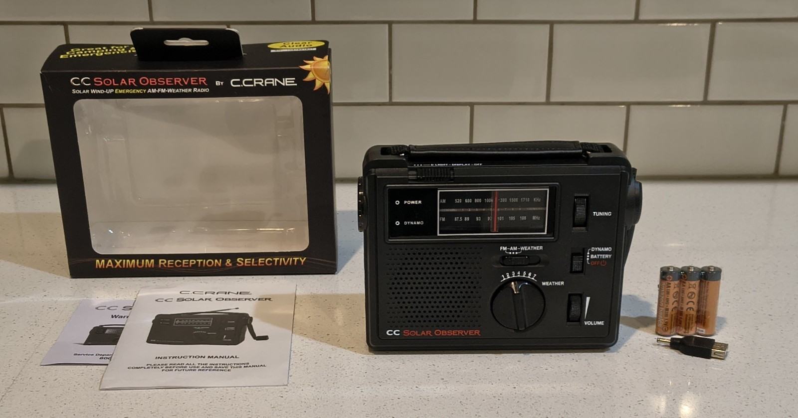 CC C.Crane Solar Observer Emergency Am Fm Weather Radio Hand