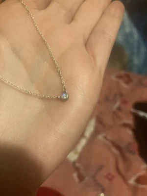 Tiffany & Co. Elsa Peretti Diamond By The Yard Single diamond Pendant in Silver - Image 1 of 4