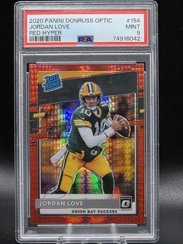 2020 Panini Donruss Optic - Rated Rookies Jordan Love #154 Red Hyper Prizm (RC)