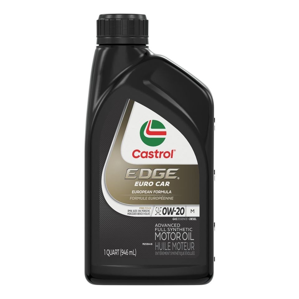 Castrol EDGE Euro Car 0W-20 M Full Synthetic Motor Oil, Case of 6-1 Qt Bottles
