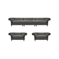 Moderne Chesterfield Sofagarnitur Designer Polstercouchen 3+1+1 Sitzer