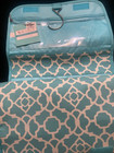 Waverly Hanging Travel Organizer New Aqua Blue with bottles, puff, soap dish — photo 3