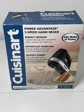 CUISINART Power Advantage 5-Speed Hand Mixer 220 Watt Black CM-100BK NEW