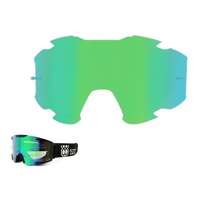 TWO-X BOMB mirror lens green replacement lens MX glasses lens mirrored