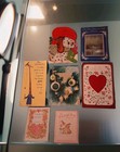 Vintage Jumbo Greeting Card Lot Of 7 Includes Hallmark Treasures- Flocked /Book  — photo 1