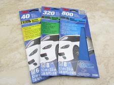 3 Pack 3m 3.66 X 9 Inch Sand Paper Step 1 2 3 - 40 320 800 Grit 3 Pack 3m 3.66 X 9 Inch Sand Paper Step 1 2 3 - 40 320 800 Grit