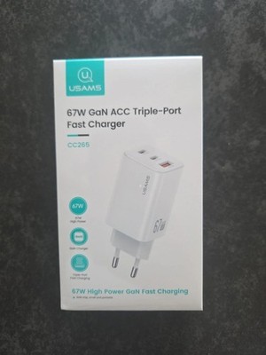 67w GaN acc tripple port USB 30w 2xUSB-c 67w fast charge