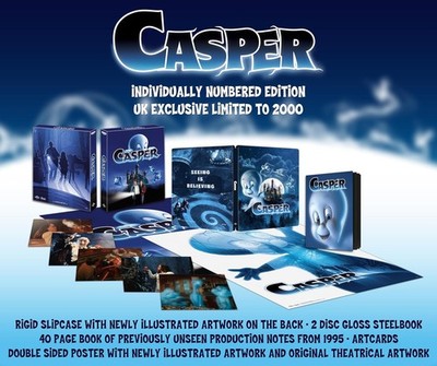 CASPER (1995) - 4K UHD + BLU-RAY COLLECTOR'S EDITION STEELBOOK - NEU + OVP