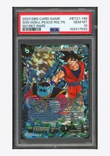 2026-08-13 · $71 · Dragon Ball PSA 10 Son Goku, Peace Resolution SCR 2023 BT21-148 BT21 E