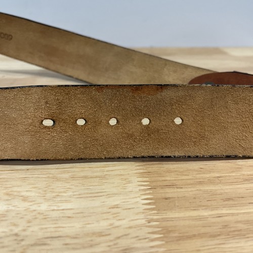 Vintage TOOLED Belt EAGLE America USA 30 Brown WESTERN Cowhide Leather Grisham’s - Picture 6 of 7