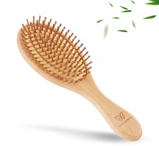 Bamboo Hair Brush-Detangling, Scalp Massage for Growth, Medium,