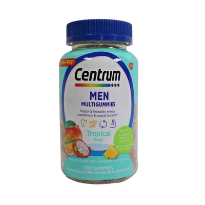 Centrum Men's Multivitamin Gummies - Tropical Fruit - 100ct EXP 05/2026