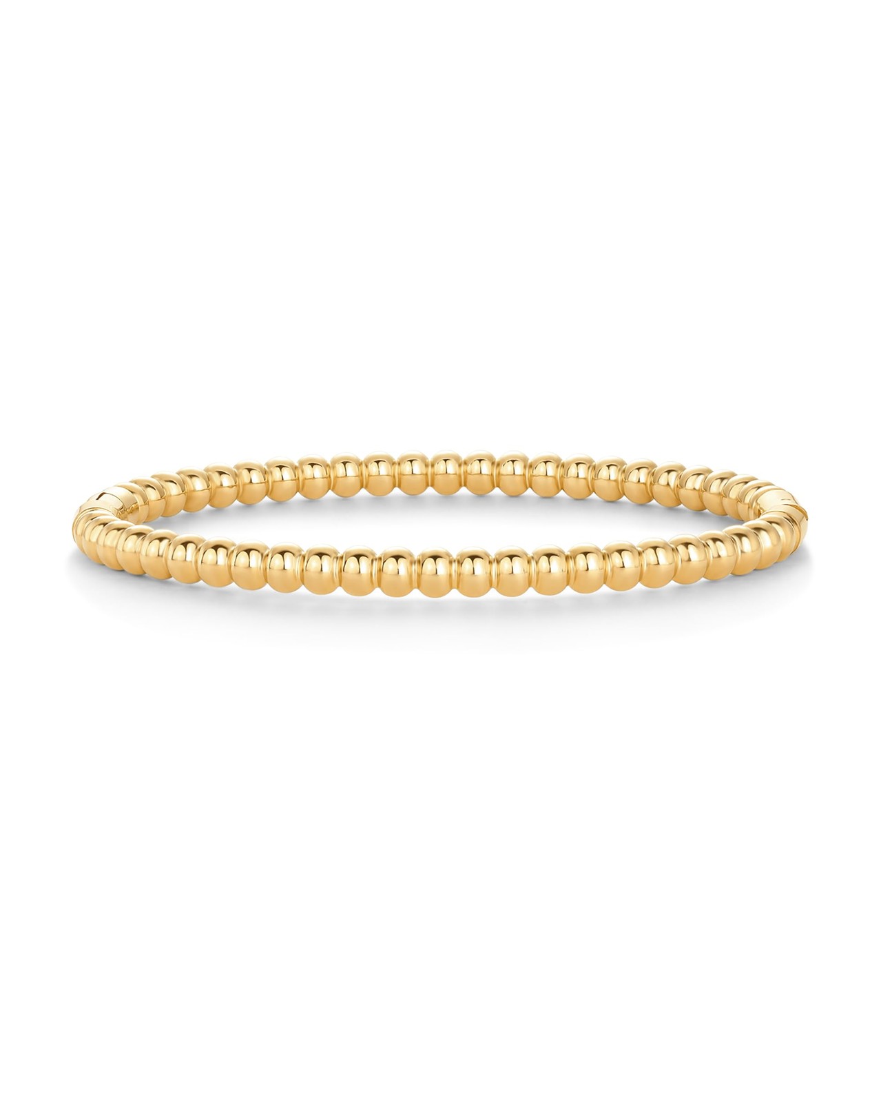PAVOI Ball Beaded Waterproof Bangle Bracelet for Women, 7 Inches, Yellow Gold