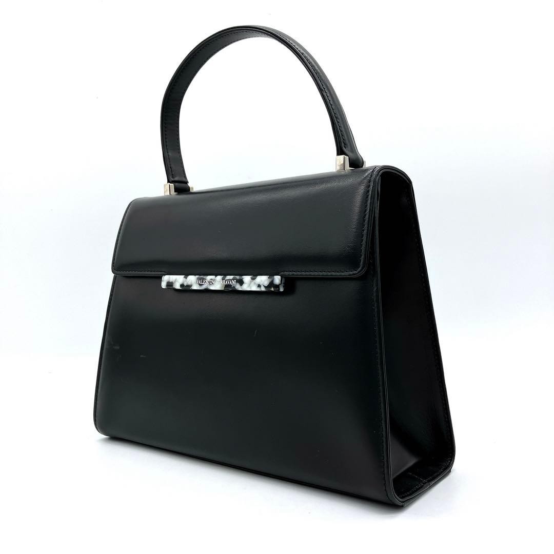 Valentino Garavani 2Way Leather Bag Black Women's Hand/Shoulder Purse Excellent thumbnail 2