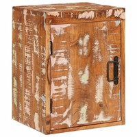 Nachttisch Massivholz Altholz Braun 35X33X48 Cm Beistelltisch