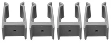 JSP Manufacturing Grey Bimini Top Boat Pole Clips 1-1/4 inch for Pontoon Bimi...