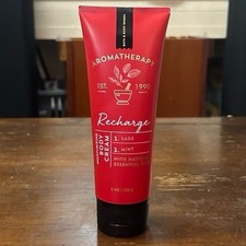 NEW Bath Body Works Aromatherapy RECHARGE Sage Mint Body Lotion Cream 8oz