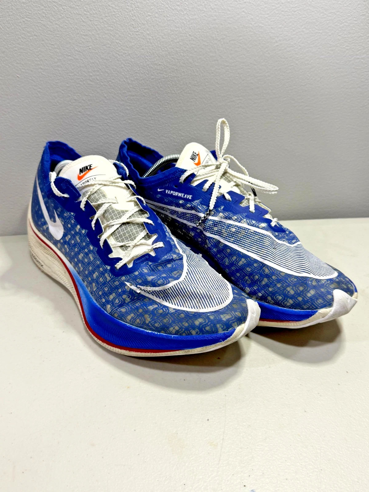 Nike ZoomX Vaporfly Next DD8337-400 Men US 11 Running Shoes Blue Ribbon Sneakers