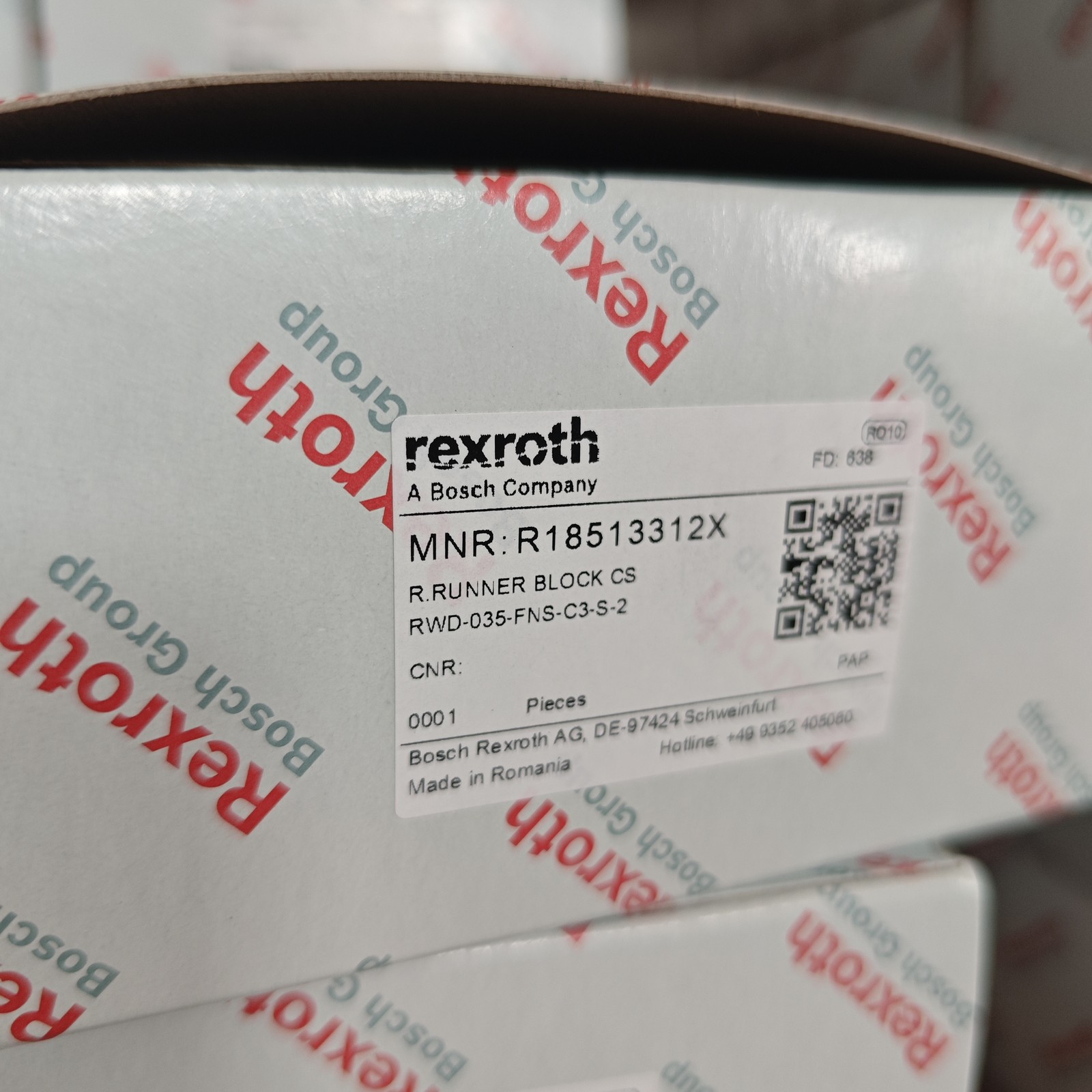 Bosch Rexroth R18513312X BSHP FNS Size 35 Ball Runner Block Linear Guide Block